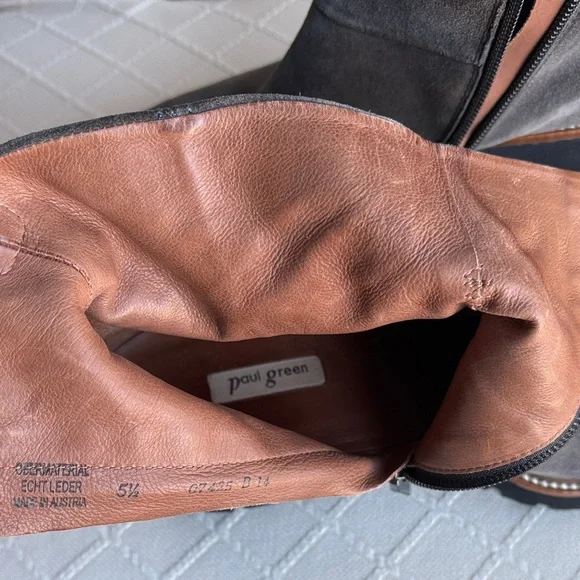 Paul Green Gray Suede Ankle Boots size 8 - Picture 4 of 7